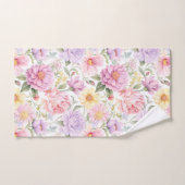 ヴィンテージ素晴らしスタイルピンクローズパターン バスタオルセット (ハンドタオル)