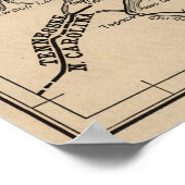 ヴィンテージ素晴らしスモークマウンテンズナショナルパークマップ ポスター (角)