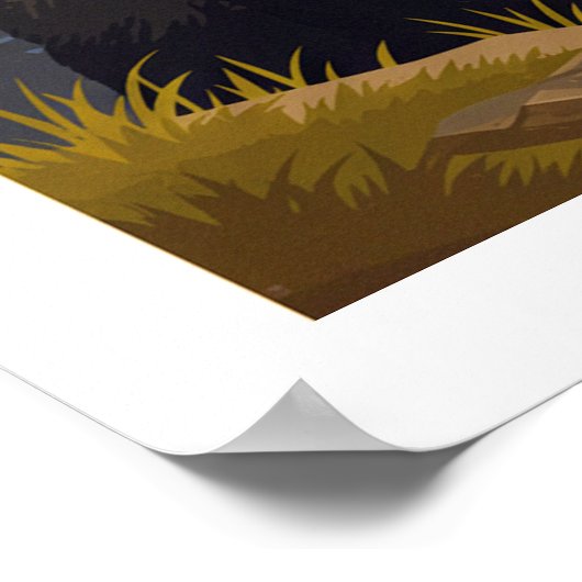 ヴィンテージ素晴らしスモークマウンテンズパーク ポスター (角)