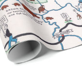 ヴィンテージ素晴らしスモークマウンテンズマップトラベル ラッピングペーパー (ロールコーナー)