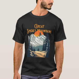 ヴィンテージ素晴らしスモーク山土産ハイキング Tシャツ