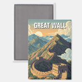 ヴィンテージ素晴らしトラベルの中国 マグネット (正面/裏面)