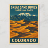 ヴィンテージ素晴らしトラベルサンドデュネス国立公園 ポストカード (正面)