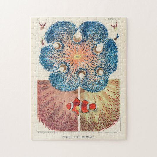 ヴィンテージ素晴らしバリアリーフアネモネスカロルフィッシュ ジグソーパズル (縦)