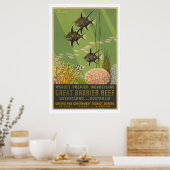 ヴィンテージ素晴らしバリアリーフ旅行ポスター ポスター (キッチン)