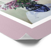 ヴィンテージ素晴らしピンクの花アートbyポラB.アレックス ポスター (角)