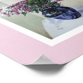 ヴィンテージ素晴らしピンクの花アートby Pola.B.Alex Poste ポスター (角)