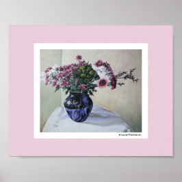 ヴィンテージ素晴らしピンクの花アートby Pola.B.Alex Poste ポスター