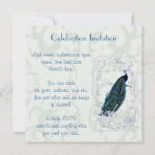 ヴィンテージ素晴らしピーコック結婚式招待状 招待状 (裏面)