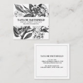 ヴィンテージ素晴らしフローララインカード スクエア名刺 (正面/裏面)