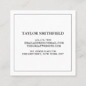 ヴィンテージ素晴らしフローララインカード スクエア名刺 (裏面)