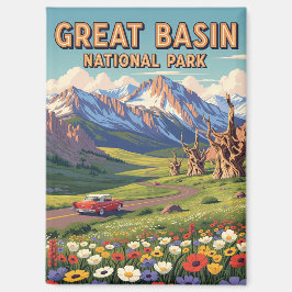 ヴィンテージ素晴らしベイスンナショナルパークネバダ マグネット