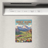 ヴィンテージ素晴らしベイスンナショナルパークネバダ マグネット (インサイチュ (食洗機))