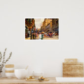 ヴィンテージ素晴らしベルエポックシーンウィーンオーストリア ポスター (キッチン)