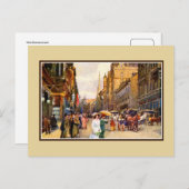 ヴィンテージ素晴らしベルエポックシーンウィーンオーストリア ポストカード (正面/裏面)