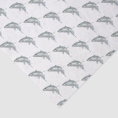 ヴィンテージ素晴らしホワイトシャークスケッチ#2ティッシュペーパー 薄葉紙 (詳細)