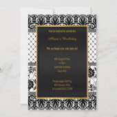 ヴィンテージ素晴らしホワイトブラックレースすべての行事 招待状 (正面)