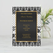 ヴィンテージ素晴らしホワイトブラックレースすべての行事 招待状 (スタンド正面)