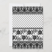 ヴィンテージ素晴らしホワイトブラックレースすべての行事 招待状 (裏面)