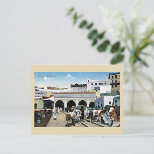 ヴィンテージ素晴らしモロッコタンジールカスタム事務所 ポストカード (スタンド正面)