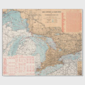 ヴィンテージ素晴らしレイクスライトハウス&セーリングルート ラッピングペーパー (フラット)