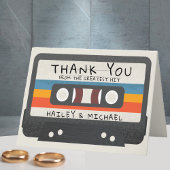 ヴィンテージ素晴らしレトロヒット式カセットテ結婚ープ サンキューカード