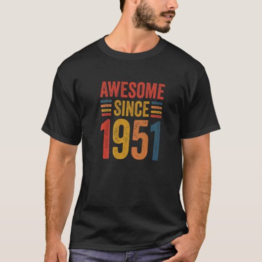 ヴィンテージ素晴らしレトロ1951年71番目の誕生日Ide Tシャツ (正面)