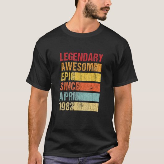 ヴィンテージ素晴らし伝説的エピック1982年4月Biより Tシャツ (正面)