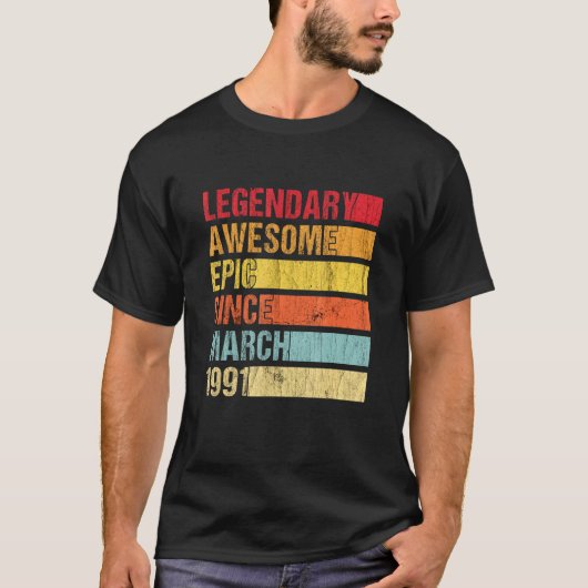 ヴィンテージ素晴らし伝説的エピック1991年3月Bi以降 Tシャツ (正面)