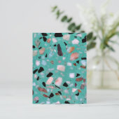 ヴィンテージ素晴らし抽象芸術大理石テクスチャイメージ ポストカード (スタンド正面)