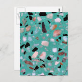 ヴィンテージ素晴らし抽象芸術大理石テクスチャイメージ ポストカード (正面/裏面)