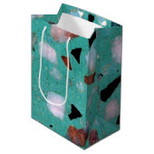 ヴィンテージ素晴らし抽象芸術大理石テクスチャイメージ ミディアムペーパーバッグ (正面アングル)