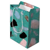 ヴィンテージ素晴らし抽象芸術大理石テクスチャイメージ ミディアムペーパーバッグ (裏面アングル)