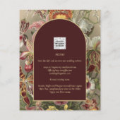 ヴィンテージ素晴らし植物学ブルゴーニュフローラウェディング (裏面)