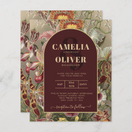 ヴィンテージ素晴らし植物学ブルゴーニュフローラウェディング