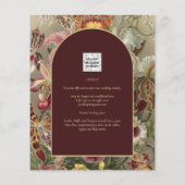 ヴィンテージ素晴らし植物学ブルゴーニュフローラウェディング (裏面)