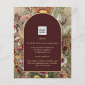 ヴィンテージ素晴らし植物学ブルゴーニュフローラウェディング (裏面)