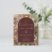 ヴィンテージ素晴らし植物学ブルゴーニュフローラウェディング (スタンド正面)