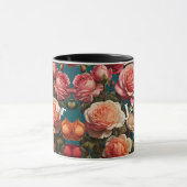 ヴィンテージ素晴らし植物花コーヒーマグ マグカップ (中央)