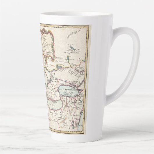 ヴィンテージ素晴らし湖のマップ カフェラテマグ (右)