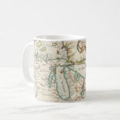 ヴィンテージ素晴らし湖のマップ コーヒーマグカップ (正面左)