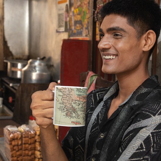 ヴィンテージ素晴らし湖のマップ コーヒーマグカップ