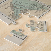 ヴィンテージ素晴らし湖灯台地図(1898年) ジグソーパズル (側面)