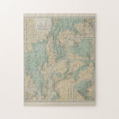 ヴィンテージ素晴らし湖灯台地図(1898年) ジグソーパズル (縦)