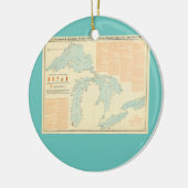 ヴィンテージ素晴らし湖難破船の地図1894 セラミックオーナメント (左)