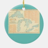 ヴィンテージ素晴らし湖難破船の地図1894 セラミックオーナメント (裏面)