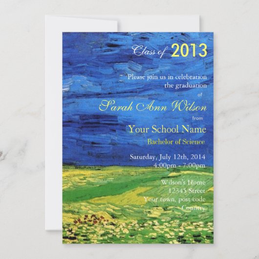 ヴィンテージ素晴らし造形芸術卒業党 招待状 (正面)