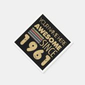 ヴィンテージ素晴らし1961 60誕生日 スタンダードカクテルナプキン (角)