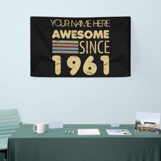 ヴィンテージ素晴らし1961 60誕生日 横断幕 (トレードショー)