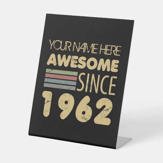 ヴィンテージ素晴らし1962 60誕生日 台座サイン (正面)